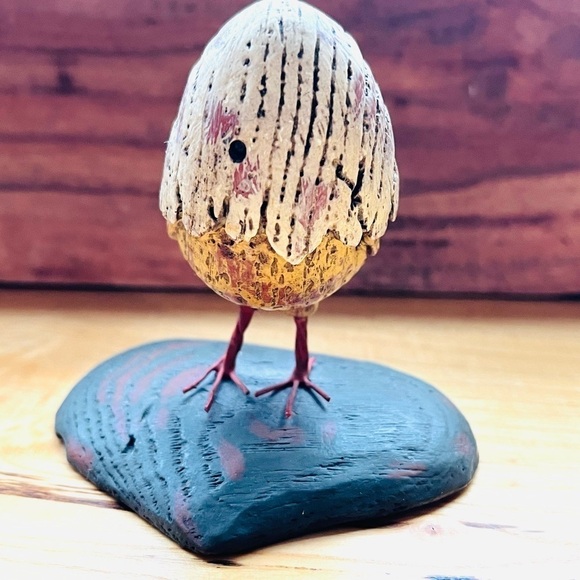 VTG American Chestnut Folk Art ”SONNY" Baby Chicken Hatching Egg EASTER Darling - Picture 2 of 11
